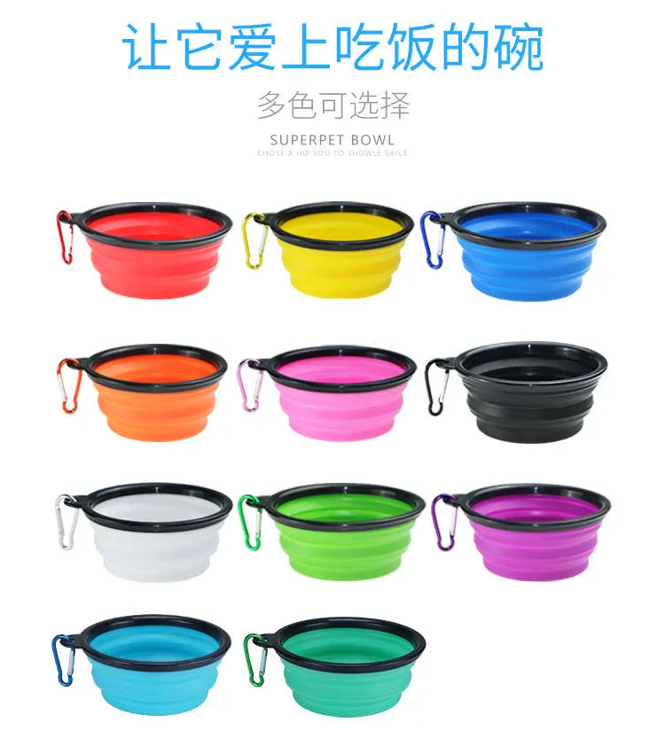 Dog Folding Silicone Bowl