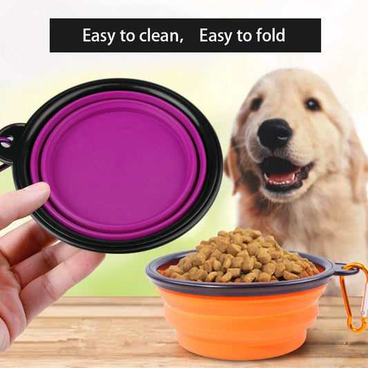 Dog Folding Silicone Bowl