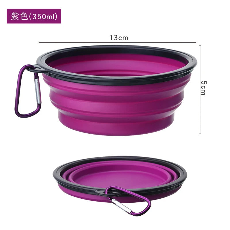 Dog Folding Silicone Bowl